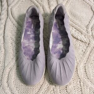 Skechers On-The-Go Dreamy Lavender Knit Ballet Flat Womens 9.5 Excellent